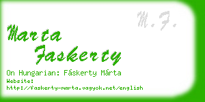 marta faskerty business card