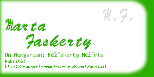 marta faskerty business card